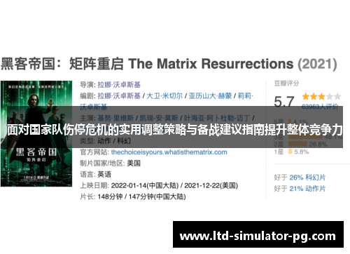 面对国家队伤停危机的实用调整策略与备战建议指南提升整体竞争力 面对国家队伤停危机的实用调整策略与备战建议指南提升整体竞争力